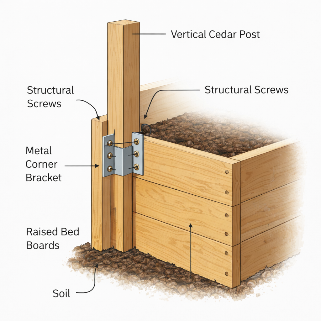Hardware cloth roll 36 by 84 inches with cut lines marking front panel 36 inches, two side panels 24 inches each, and optional 8-inch door reinforcement strips